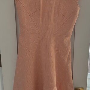 Lela rose peach Blair cap sleeve dress sz 2 knee length a line
